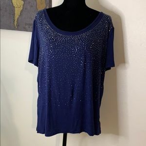 Blue studded tshirt